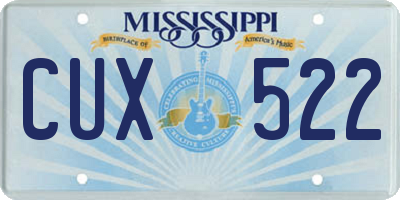 MS license plate CUX522
