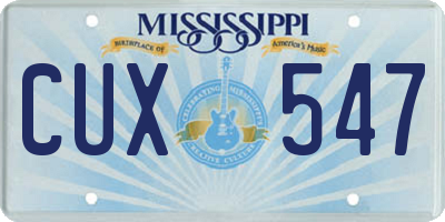 MS license plate CUX547