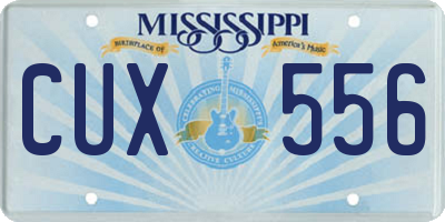 MS license plate CUX556