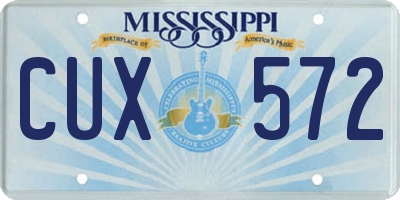 MS license plate CUX572