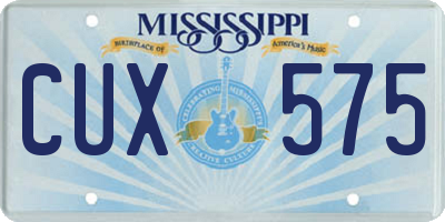 MS license plate CUX575