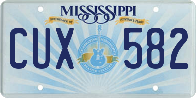 MS license plate CUX582