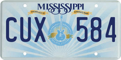 MS license plate CUX584