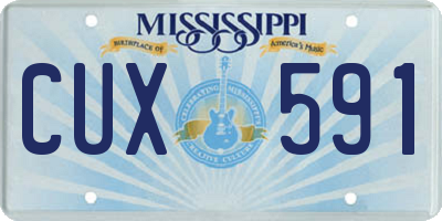 MS license plate CUX591