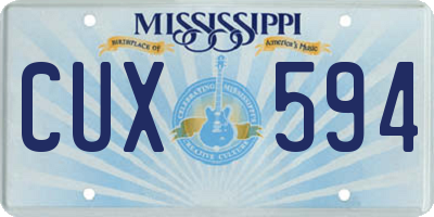 MS license plate CUX594