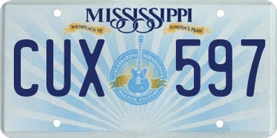MS license plate CUX597