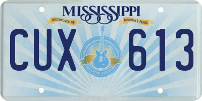 MS license plate CUX613