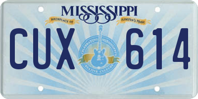 MS license plate CUX614