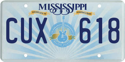 MS license plate CUX618