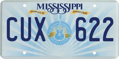 MS license plate CUX622