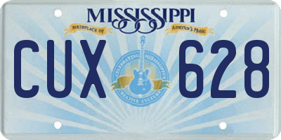 MS license plate CUX628