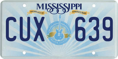 MS license plate CUX639