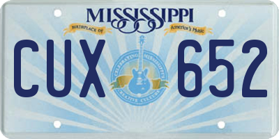 MS license plate CUX652