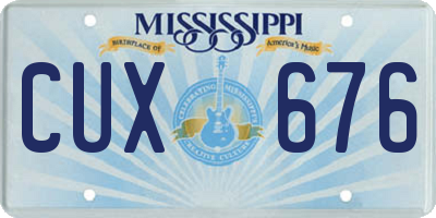 MS license plate CUX676