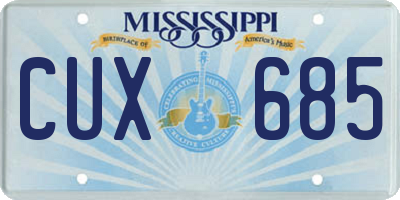 MS license plate CUX685
