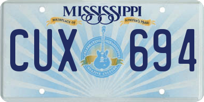 MS license plate CUX694