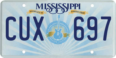 MS license plate CUX697