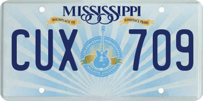 MS license plate CUX709