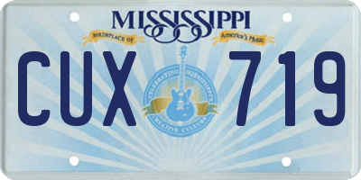 MS license plate CUX719