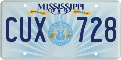 MS license plate CUX728