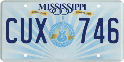 MS license plate CUX746