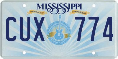 MS license plate CUX774