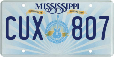 MS license plate CUX807