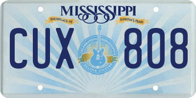 MS license plate CUX808