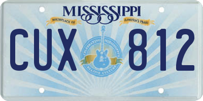 MS license plate CUX812