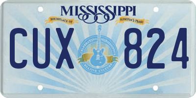 MS license plate CUX824