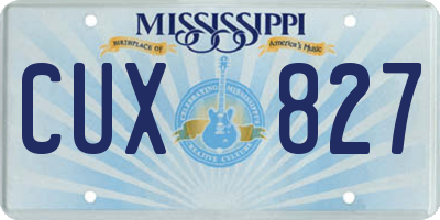 MS license plate CUX827