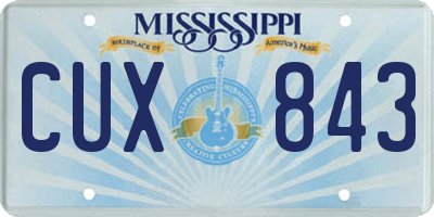 MS license plate CUX843