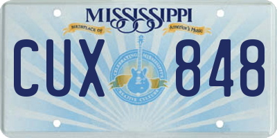 MS license plate CUX848