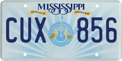 MS license plate CUX856