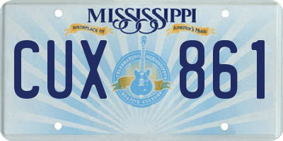 MS license plate CUX861