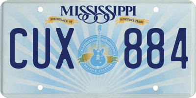 MS license plate CUX884