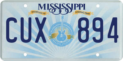 MS license plate CUX894