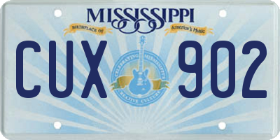 MS license plate CUX902