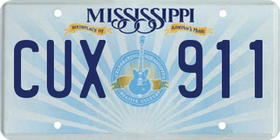MS license plate CUX911