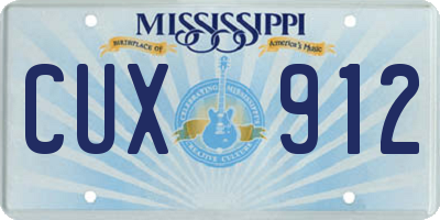 MS license plate CUX912