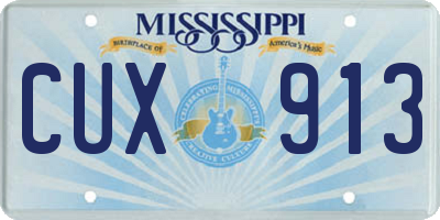 MS license plate CUX913