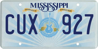 MS license plate CUX927