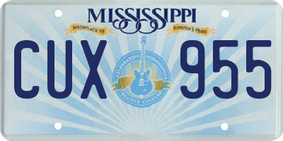 MS license plate CUX955