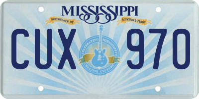 MS license plate CUX970
