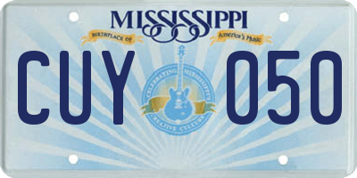 MS license plate CUY050