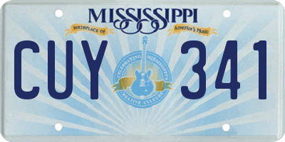 MS license plate CUY341