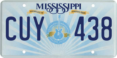 MS license plate CUY438