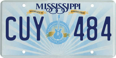 MS license plate CUY484