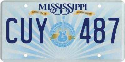 MS license plate CUY487