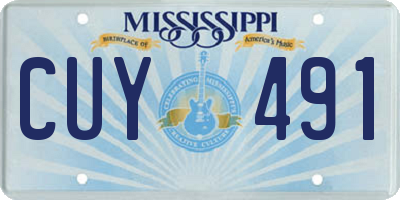 MS license plate CUY491